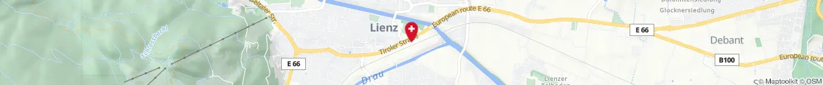 Kartendarstellung des Standorts für Bahnhofsapotheke in 9900 Lienz
